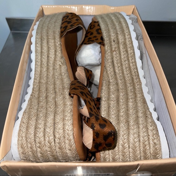 AMS Espadrille Platform Sandals in Leopard - Picture 6 of 9
